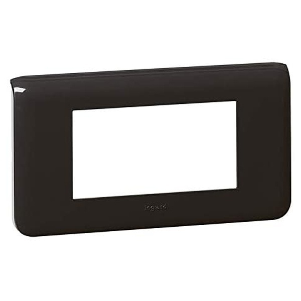 Рамка Legrand Mosaic 4 модуля горизонтальная антрацит