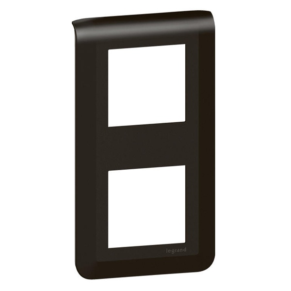 Рамка Legrand Mosaic 2х2 модуля вертикальная антрацит
