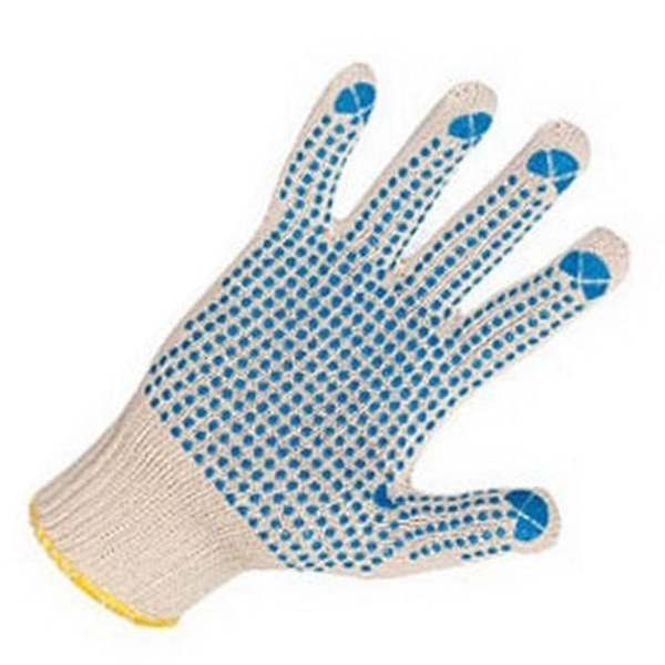 Перчатки хлопчатобумажные с ПВХ 32г