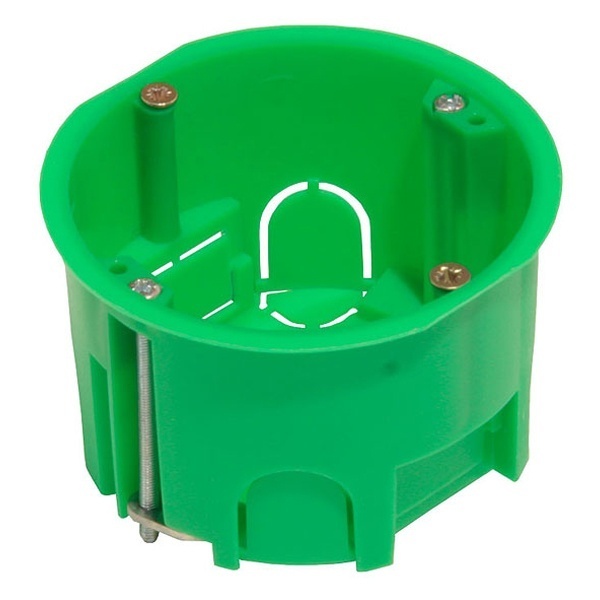 Коробка установочная Hegel d 68 глубина 45 мм подрозетник для гипсокартона [уп. 288шт]