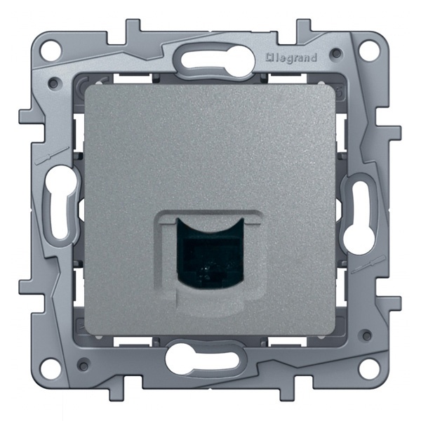 Розетка компьютерная Legrand Etika 1xRJ45 кат. 5e UTP, алюминий