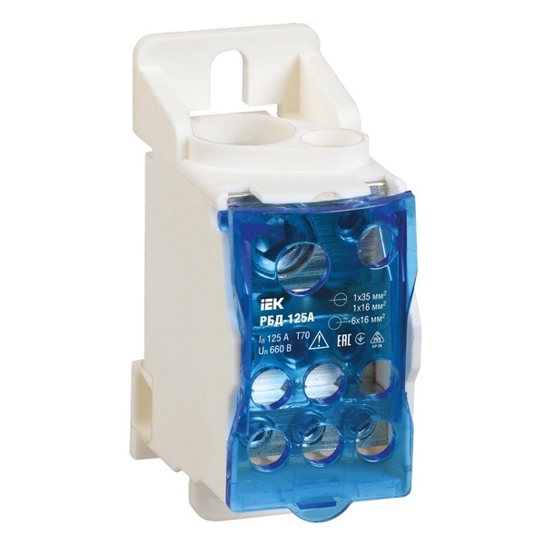 Распределительный блок ИЭК РБД-125А 8 контактов 125А
