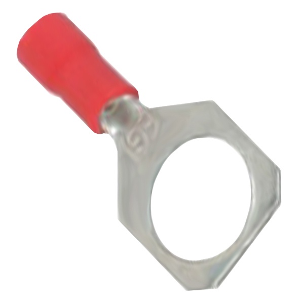 Наконечник DKC НКИ с отверстием под винт и изолир.фланцем 0,25-1,5мм 8,2мм [уп.100шт] красный