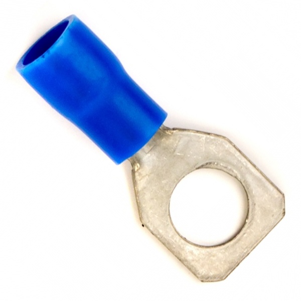 Наконечник DKC НКИ с отверстием под винт и изолир.фланцем 1,5-2,5мм 6,2мм [уп.100шт] синий