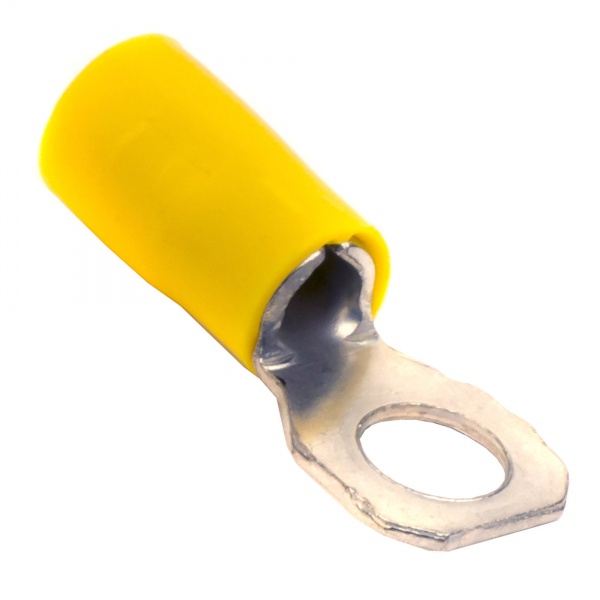 Наконечник DKC НКИ с отверстием под винт и изолир.фланцем 2,5-6мм 6,2мм [уп.50шт] жёлтый