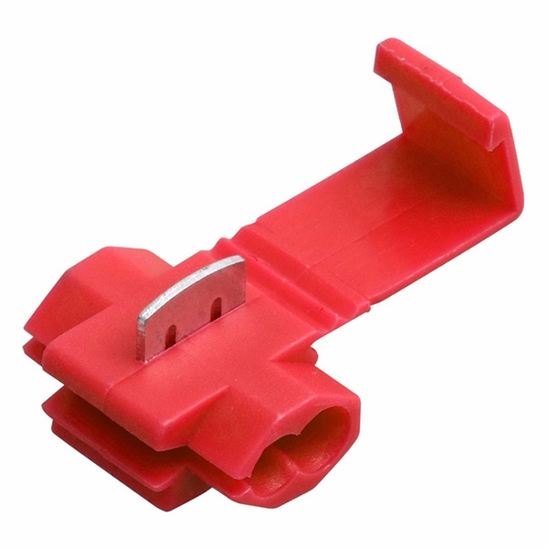 Соединитель + ответвитель Rexant (0,5-1,0) с врезным контактом красный [уп. 100шт]