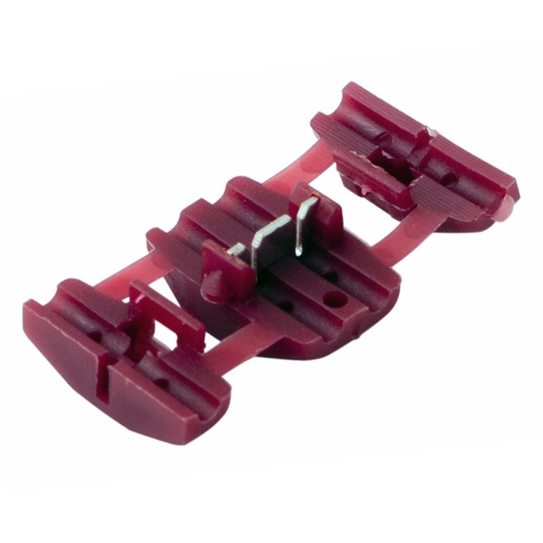 Соединитель + ответвитель Rexant (0,5-0,75) с врезным контактом красный [уп. 100шт]