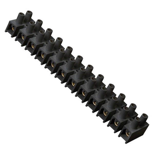 Зажим винтовой ИЭК ЗВИ-15 12 х (4,0-10,0) не поддерживающий горения 15А черный