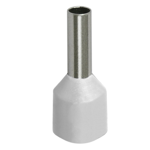 Наконечник кабельный ИЭК НШВИ 0,75-8 с изолированным фланцем белый Е7508 [уп.100шт]