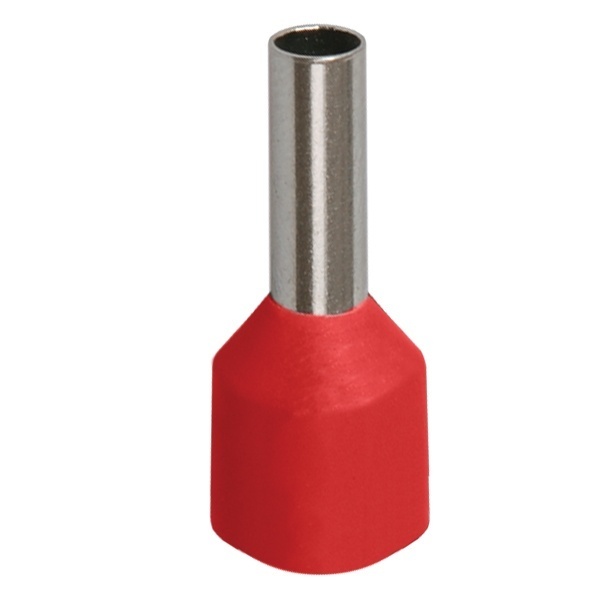 Наконечник кабельный ИЭК НШВИ 1,5-8 с изолированным фланцем красный Е1508 [уп.100шт]