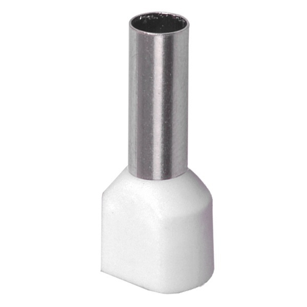 Наконечник кабельный ИЭК НШВИ2 0,75-10 с изолированным фланцем белый НГИ2 [уп.100шт]