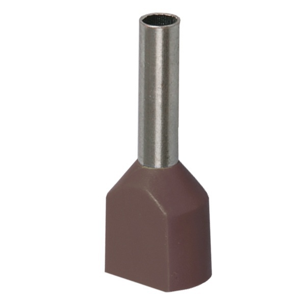 Наконечник кабельный ИЭК НШВИ2 1,5-8 с изолированным фланцем коричневый НГИ2 [уп.100шт]