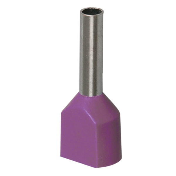 Наконечник кабельный ИЭК НШВИ2 2,5-10 с изолированным фланцем фиолетовый НГИ2 [уп.100шт]