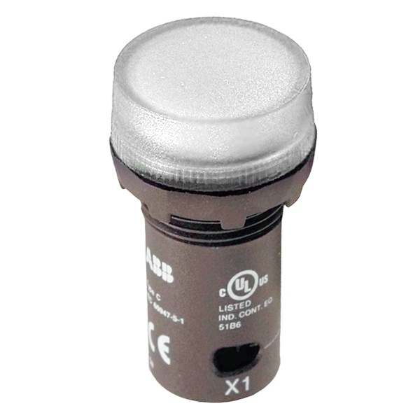 Лампа ABB CL2-523C d22мм белая со встроенным светодиодом 230В AC