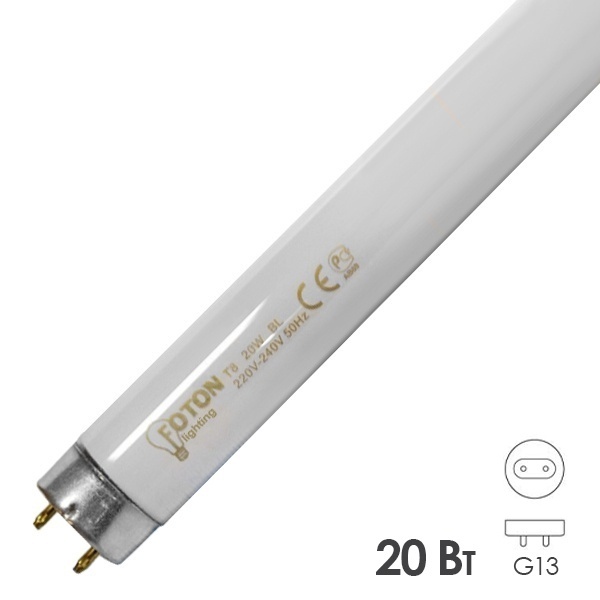 Лампа в ловушки для насекомых Foton LT8 20W BL368 G13 580mm сушка гель-лака-полимер