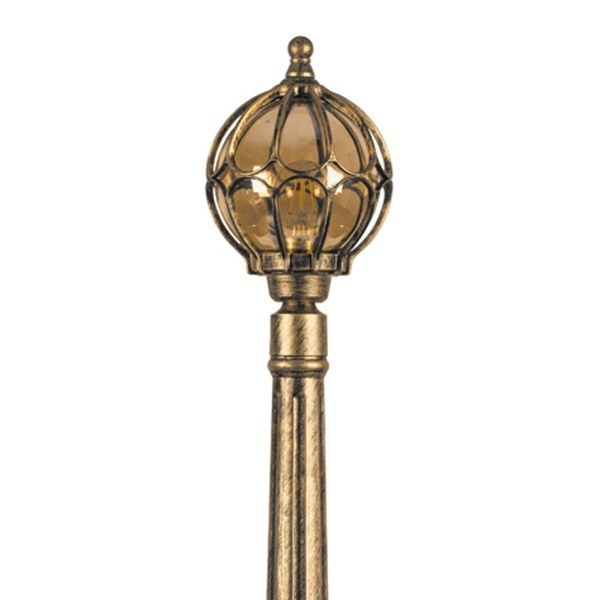 Светильник садово-парковый Сфера Feron PL3806 E27 220х220х1050мм черное золото (столб 1,16м)