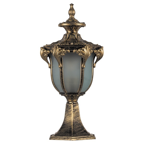 Светильник садово-парковый Флоренция Feron PL4043 E27 200х175х430мм черное золото (на постамент)