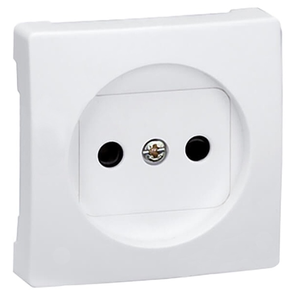 Накладка на розетку без заземления, с защитными шторками Simon 73 Loft, белый