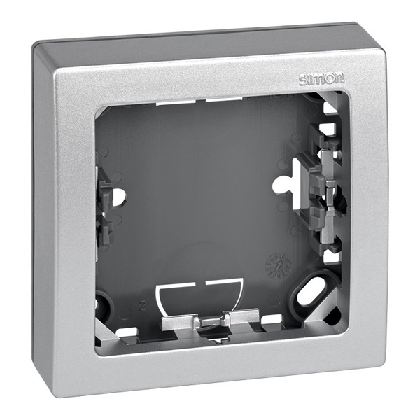 Рамка Simon 73 Loft 1 пост 75х75 мм, алюминий