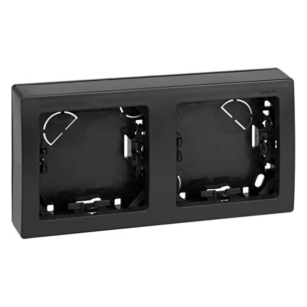 Рамка Simon 73 Loft 2 поста горизонтальный 75х146 мм, графит