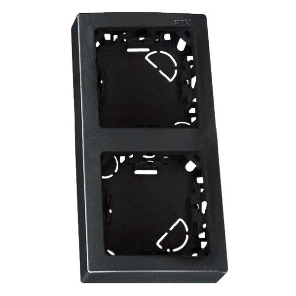 Рамка Simon 73 Loft 2 поста вертикальный 75х146 мм, графитт