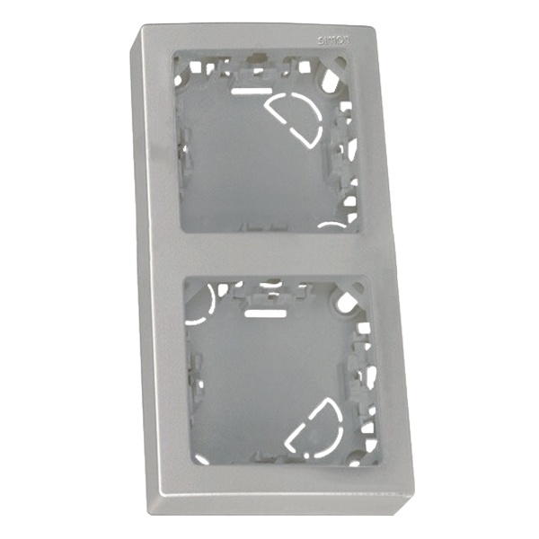 Рамка Simon 73 Loft 2 поста вертикальный 75х146 мм, алюминий