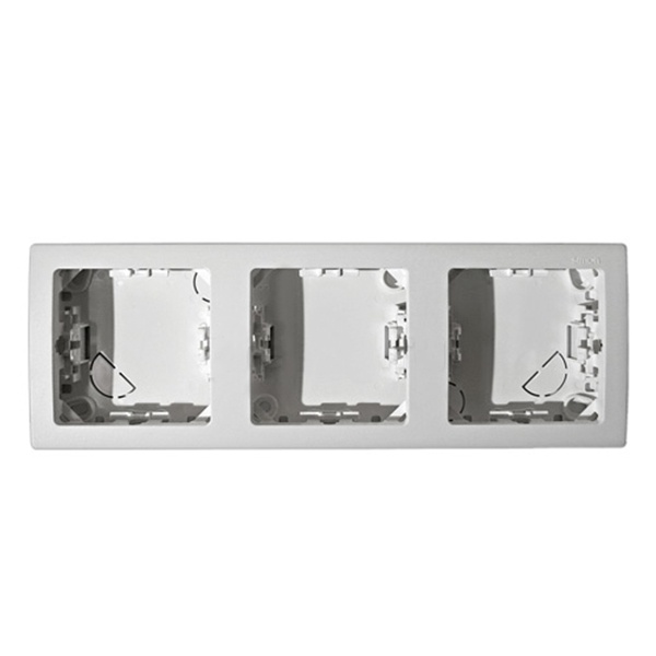 Рамка Simon 73 Loft 3 поста горизонтальный 75х217 мм, белый