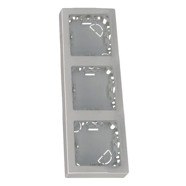 Рамка Simon 73 Loft 3 поста вертикальный 75х217 мм, алюминий