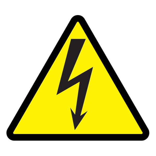 Наклейка самоклеящаяся ИЭК 85х85х85 символ Молния [упак.96шт]