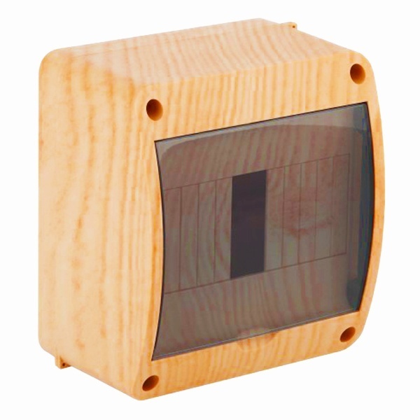 Щит распределительный навесной Ruvinil Tyco на 6 модулей под дерево Бук, 140х125х85мм