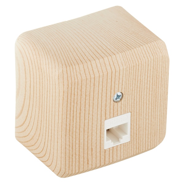Накладная розетка компьютерная RJ45 кат.5E SE Этюд сосна