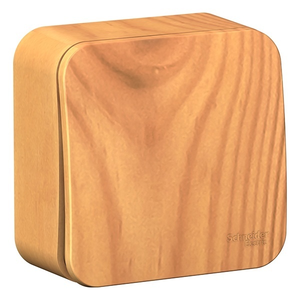 Накладной кнопочный выключатель с самовозвратом SE Blanca 10А ясень изол.пластина