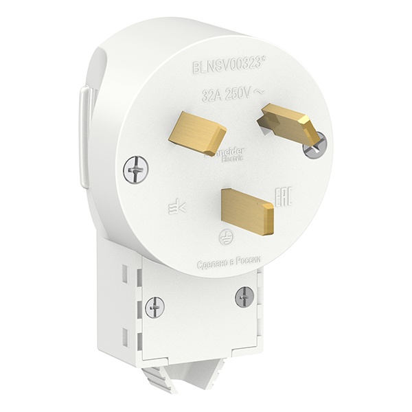 Вилка силовая SE Blanca 2Р+N 32А 250В белая