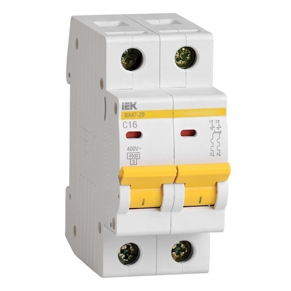 Автоматический выключатель ИЭК ВА47-29 2Р 3А 4,5кА характеристика С (автомат электрический)