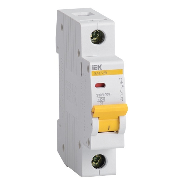 Автоматический выключатель ИЭК ВА47-29 1Р 25А 4,5кА характеристика В (автомат электрический)