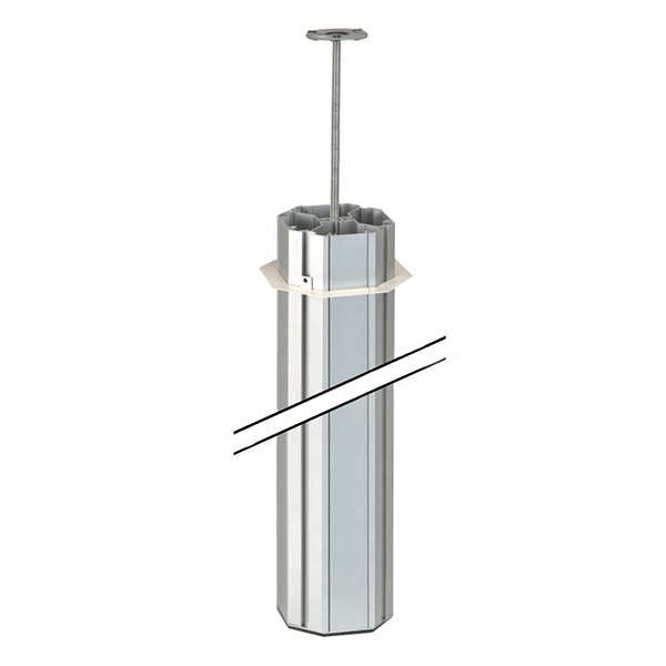 Колонна Simon Connect 4-сторонняя К45 с телескопическим упором 125х125 мм 3м алюминий