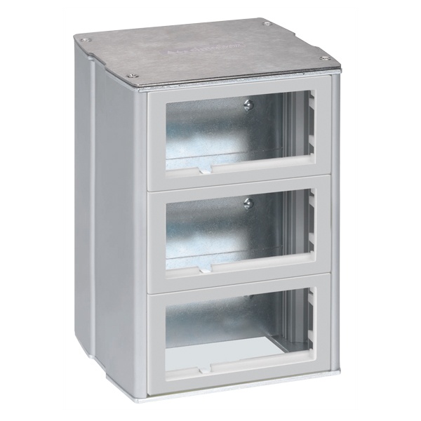 Мини-башня Simon Connect 2-сторонняя на 12 модулей К45, 190х133х128, алюминий