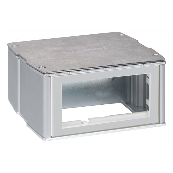 Мини-башня Simon Connect 2-сторонняя на 4 модуля К45, 70х133х128, алюминий