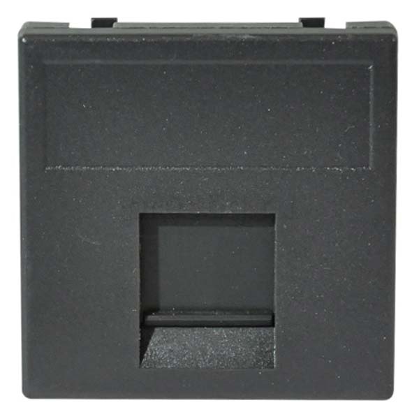 Адаптер 45х45мм Simon K45 на 1 коннектор RJ45 CJ545U(F), CJ645U(F) со шторкой, графит