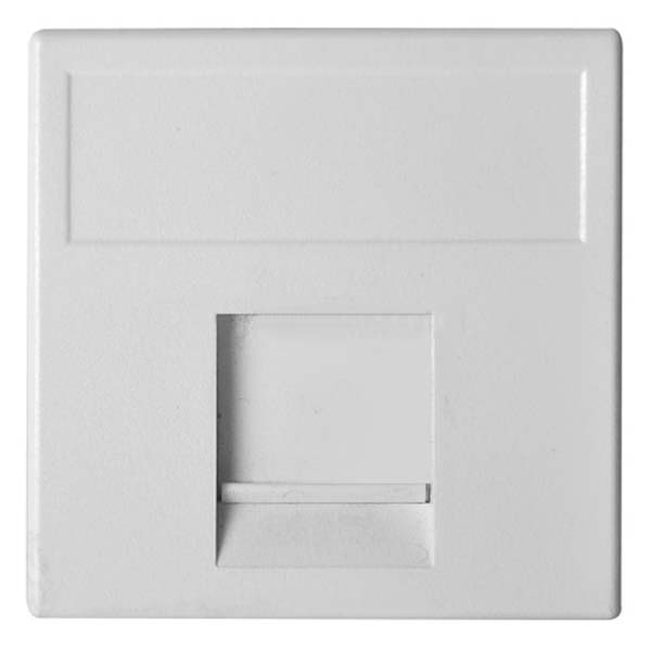 Адаптер 45х45мм Simon K45 на 1 коннектор RJ45 CJ545U(F), CJ645U(F) со шторкой, белый