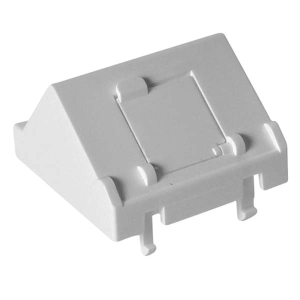 Адаптер наклонный 45х45мм Simon K45 на 1 коннектор RJ45 CJ545U(F), CJ645U(F) со шторкой, белый