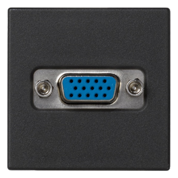 Плата Simon K45 с разъёмом VGA (мама) 15 контактов, винты, 45х45мм, графит