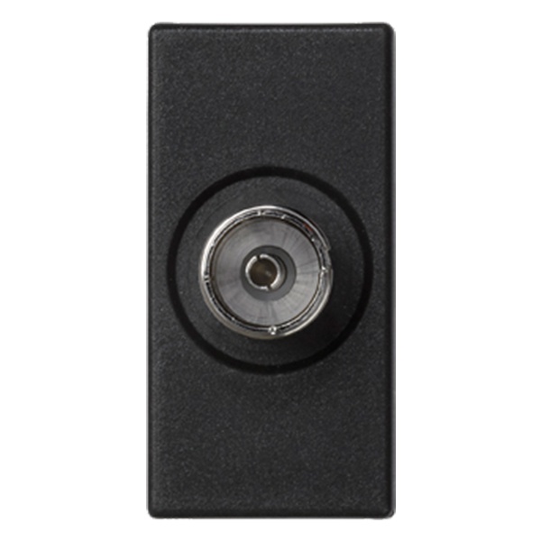 Плата Simon K45 с разъёмом TV (мама), пайка, 22,5х45мм, графит