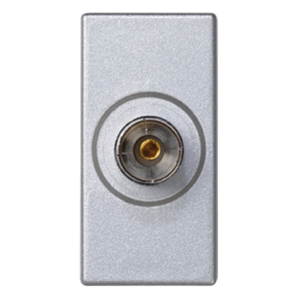 Плата Simon K45 с разъёмом TV (мама), пайка, 22,5х45мм, алюминий