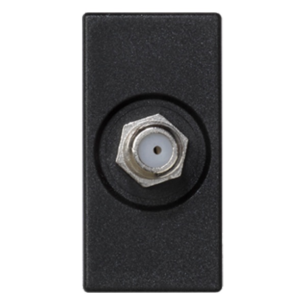 Плата Simon K45 с разъёмом SAT (мама), пайка, 22,5х45мм, графит