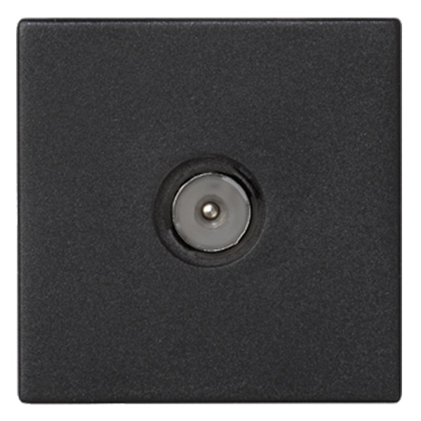 Плата Simon K45 с TV разъёмом, (папа), винты, 45х45мм, графит