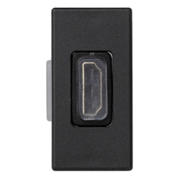 Разъём HDMI Simon K45, 22,5х45мм, (мама-мама), графит