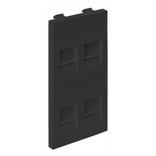 Адаптер Simon Connect на 4 RJ45 CJ545U(F), CJ645U(F) шторки, S-модуль 52x108мм, графит