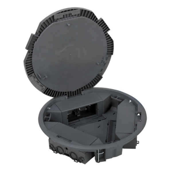 Люк Simon KF300C-1 на 6 модулей 45х45мм и 3 модуля 22,5х45мм диаметр 300мм глубина 64мм серый