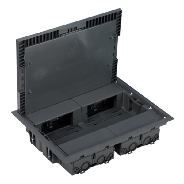 Люк Simon KF400-1 на 8 модулей 45х45мм и 4 модуля 22,5х45мм 250х327мм глубина 64мм серый